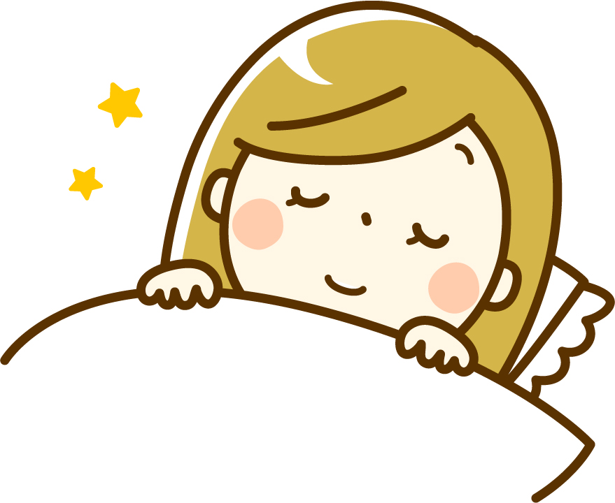 名古屋市中区大須リアパーソナルジム_寝ている女性のイラスト